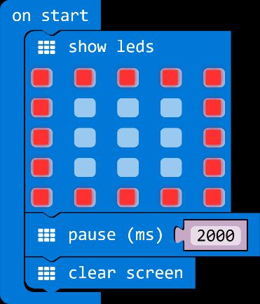 Upoznat će naredbe iz Basic kategorije: on start, forever, show number, show leds, show icon, show string, pause i clear screen.