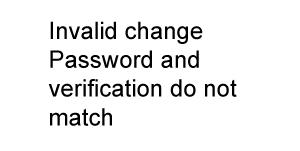 Once entered, the new password is asked again to avoid possible inadvertent error.