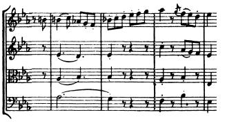 You could cut and paste this onto the end of nearly any melody - only the accompaniment and the staccato articulation link it to the rest of the