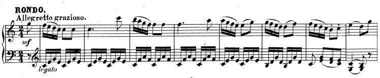 Motifs and Sentences Exercise J1 (Beethoven Piano Sonata Op. 2 No.