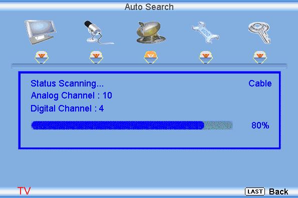 4.4 DTV / TV Tuner Setup When you first used your VO22L HDTV10A you will have setup your TV for DTV / TV channels using the Initial Setup screens.