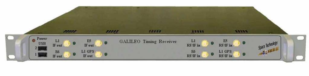 GALILEO Timing Receiver The Space Technology GALILEO Timing Receiver is a triple carrier single channel high tracking performances Navigation receiver, specialized for Time and Frequency transfer