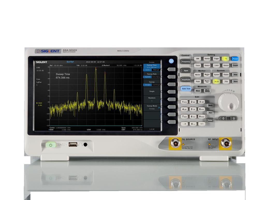 Features and Beneits SSA3032X SSA3021X All-Digital IF Technology Frequency Range from 9 khz up to 3.2 GHz -161 dbm/hz Displayed Average Noise Level (Typ.