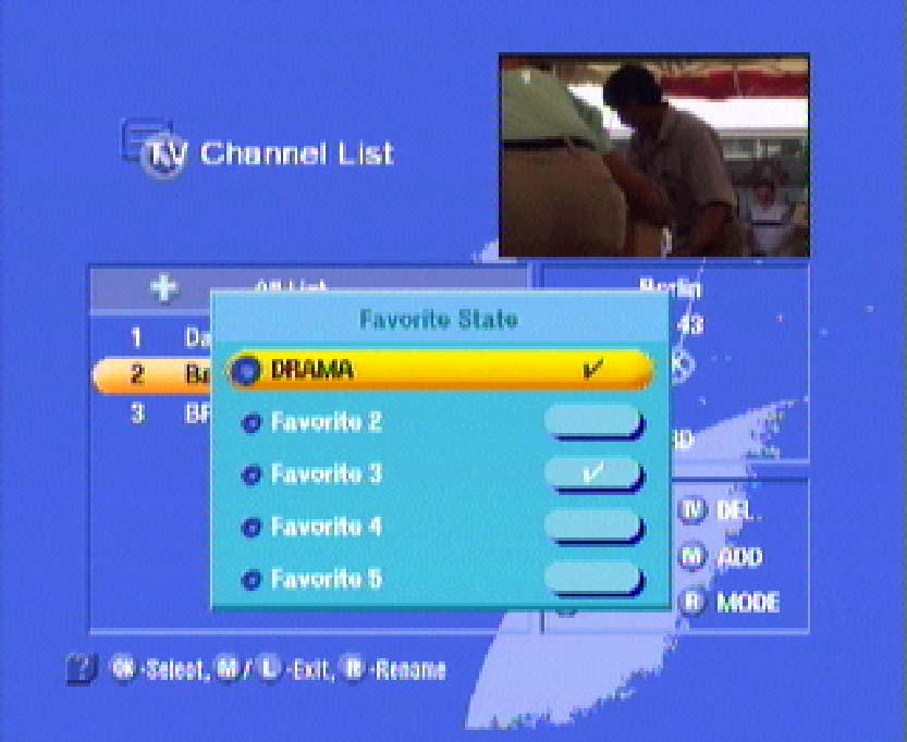 Channel Overview After entering the name, confirm your entry by pressing the button. You now return to the channel list.