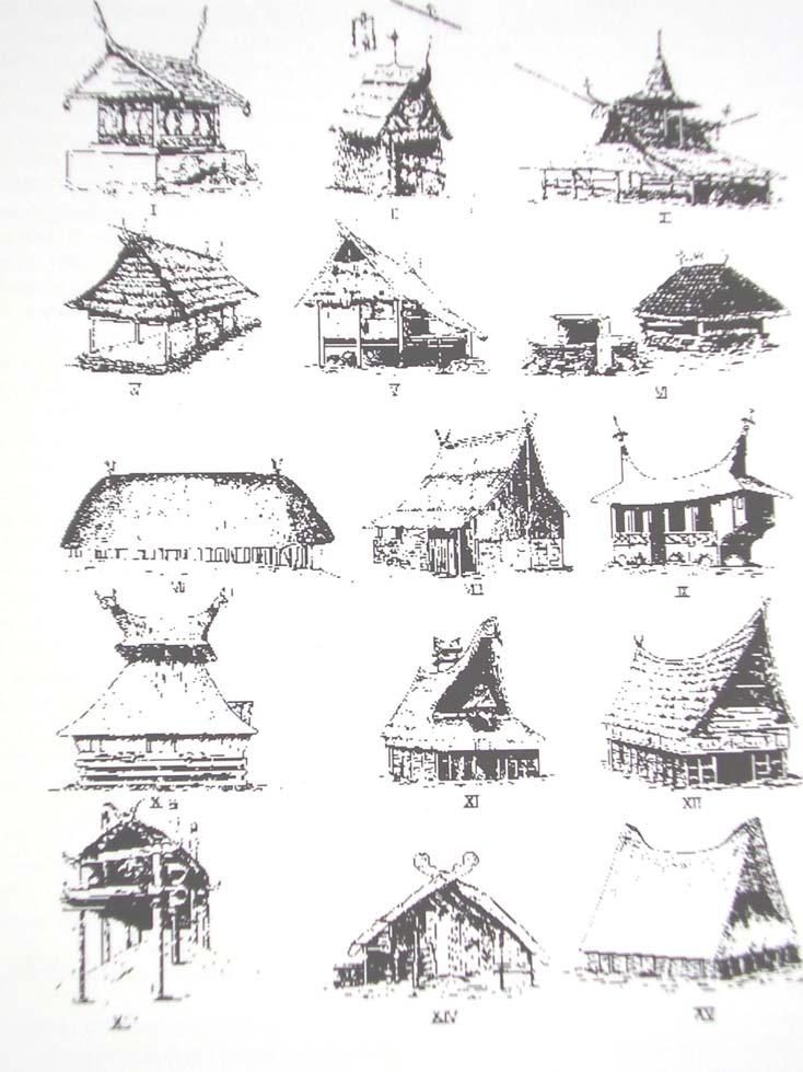 Figure 2: Similar trends of variation in forms in South East Asian and South Sea Traditional Architecture solutions.
