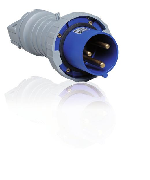 Plugs 63 A, IP 67 Watertight Plastic Enclosure (PBT) Cable entry with compression gland, internal and external cable clamp. Cable area 4-16 mm 2 oltage 3 Grey AC 263P1W 2CMA166780R1000 1 0.