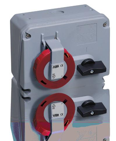 Switched interlocked socket outlets Horizontal * ) Indicates standard product. - The switch insert can be equipped with an auxiliary contact (see page 67). Accessories...page 62 Technical data.