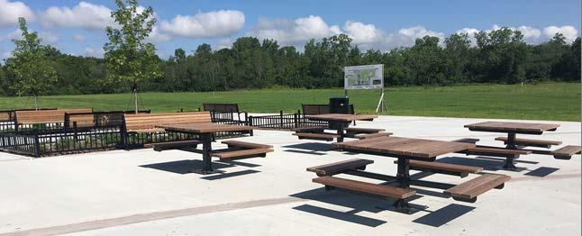 Details: (4) Picnic tables can be reserved Garbage receptacles Access to