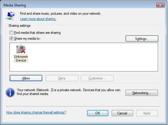 Set Network discovery to On. Set File sharing to On.