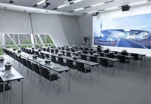 You have a choice of two different sized conference rooms, which can be subdivided into two smaller rooms, as needed.