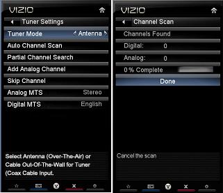 Auto Channel Search Automatically search for TV channels that are available in your area. Be sure to first select the correct tuner mode above. The TV will search for analog and digital channels.