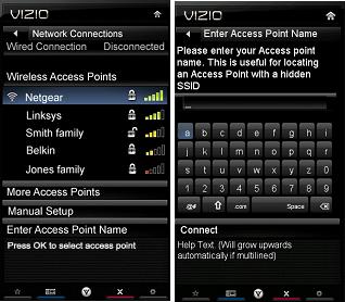 Network Menu When you first turned on your HDTV you set up your network connection using the Setup App. If you did not do this or if your setup has changed, you can do this from the Network menu.