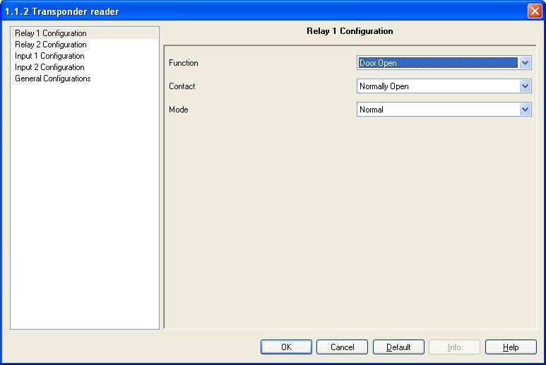 4.2 Parameter Window Relay 1 Configuration The Relay 1 configuration parameters are shown in the next window: Fig.