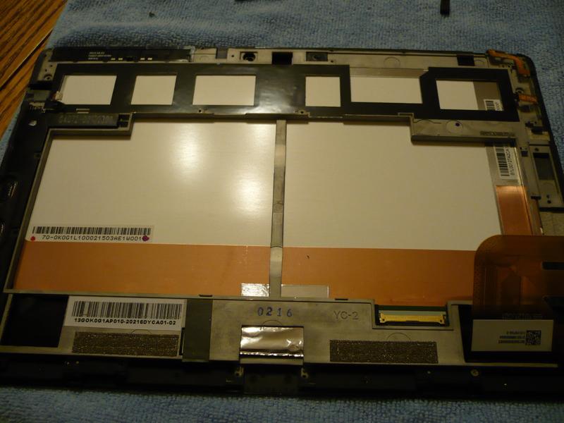 Step 7 Pic 1 - PCBs removed. Screen assembly and frame only. The screen is only held on with some adhesive so (CAREFULLY) pry them apart.