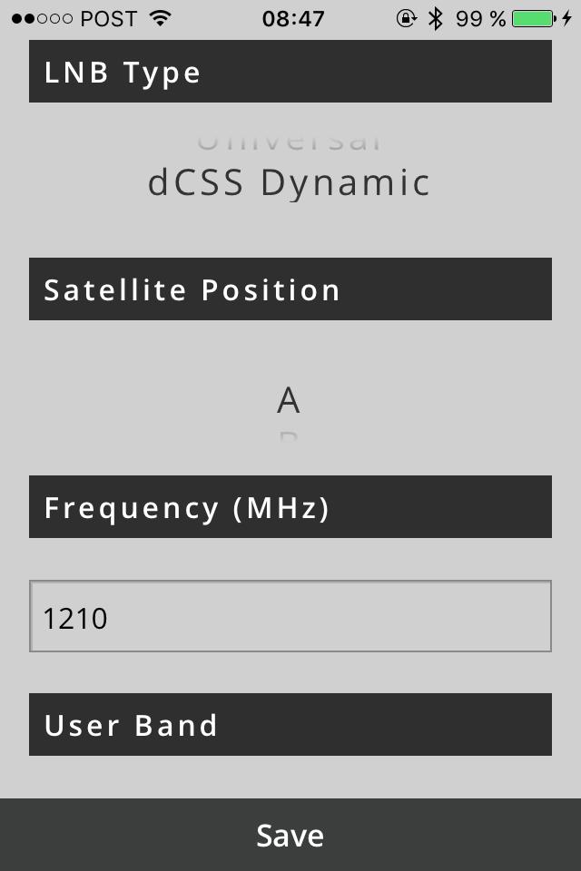 En If you choose dcss Dynamic you can assign the satellite position, UB frequency (by typing in the frequency value), UB number (1 to max. 32) and the Unicable protocol type (I or II).