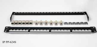 Cat-5e FTP Patch Panel At the office work area or in harsh industrial environments, Infi link FTP Unloaded patch panels are designed to mount in any standard 19 width rack.