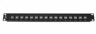Unloaded Patch Panel 16 port In an office work area or in harsh industrial environments, Infilink patch panels are designed to mount in any standard 19 width rack.