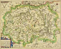 Porro (Girolamo & Magini Giovanni), Universi orbis descriptio, published Venice, [1596], hand coloured map of the world on an oval projection with six wind heads, 135 x 175mm, mounted, framed and