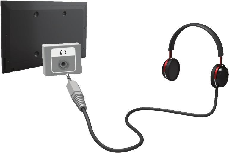 Connecting - Headphone " Availability depends on the specific model and area. Before connecting any external device or cable to the TV, first verify the TV's model number.
