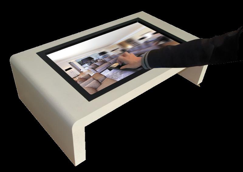 LCD Touch-Screen Table Invite your customers to take a seat at our LCD touch-screen table.