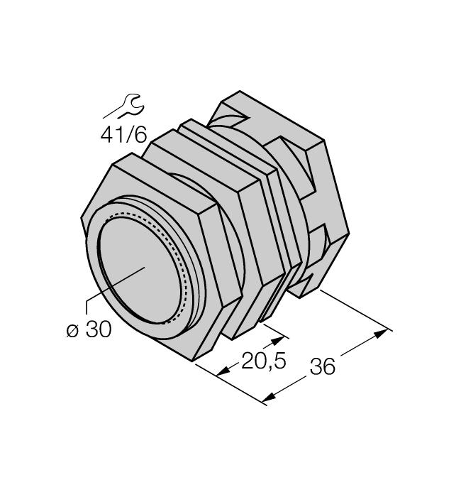 threaded barrel devices, with dead-stop; material: PA6 QM-30 6945103 Quick-mount bracket