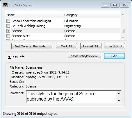 36 Figure 4 Select styles window 5 Manage PDFs With Endnote you can easily manage your PDFs.