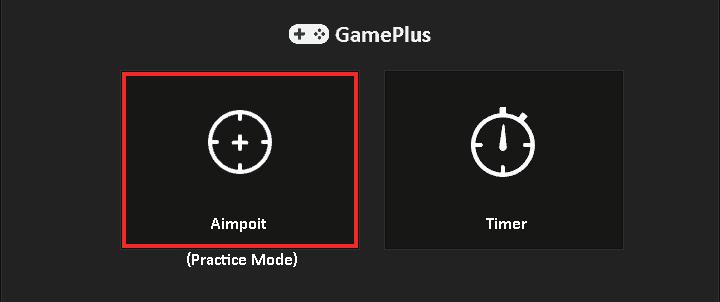 GamePlus Main Menu GamePlus Crosshair GamePlus Timer GamePlus Timer Position ECO Mode: reduces power consumption.