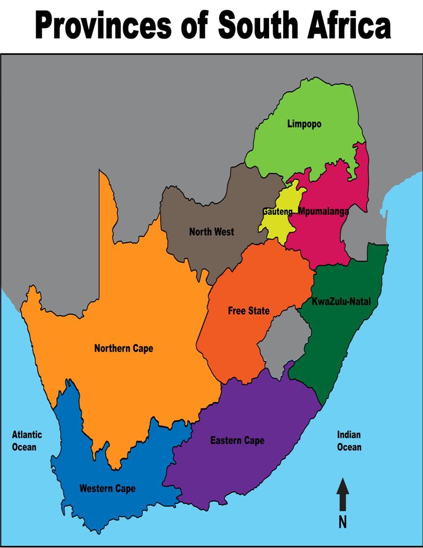 1.1 SOUTH AFRICA - FACTS SUMMARY Population is at 54 million audiences. 9 provinces with diverse languages. Gauteng is the economic hub of South Africa. Johannesburg & Tshwane metros.