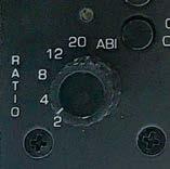 Ratio: Selects the gain reduction ratio 2:1, 4:1, 8:1, 12:1 20:1, ABI ( All Buttons In or British Mode. The ratio setting determines the rate or severity of reduction applied to the input signal.