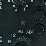 If it is observed that LEDs other than the green LED are on when no signal is present (and thus no gain reduction) the meter circuit can be adjusted through an access hole on the faceplate just about