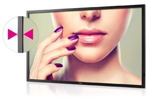Sleek, Narrow Bezel Design ViewSonic s commercial display features a 19.5mm narrow bezel design.