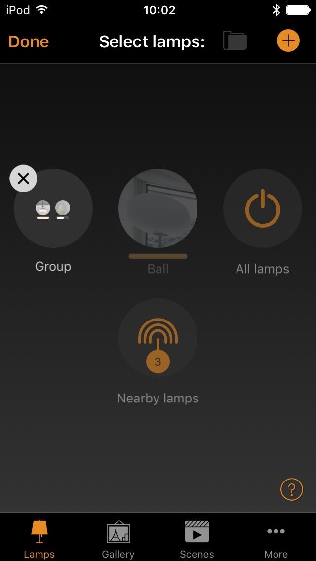 5 of 28 Creating a group In Lamps tab there is the possibility to create a group from your luminaires and control all the luminaires in the group together.