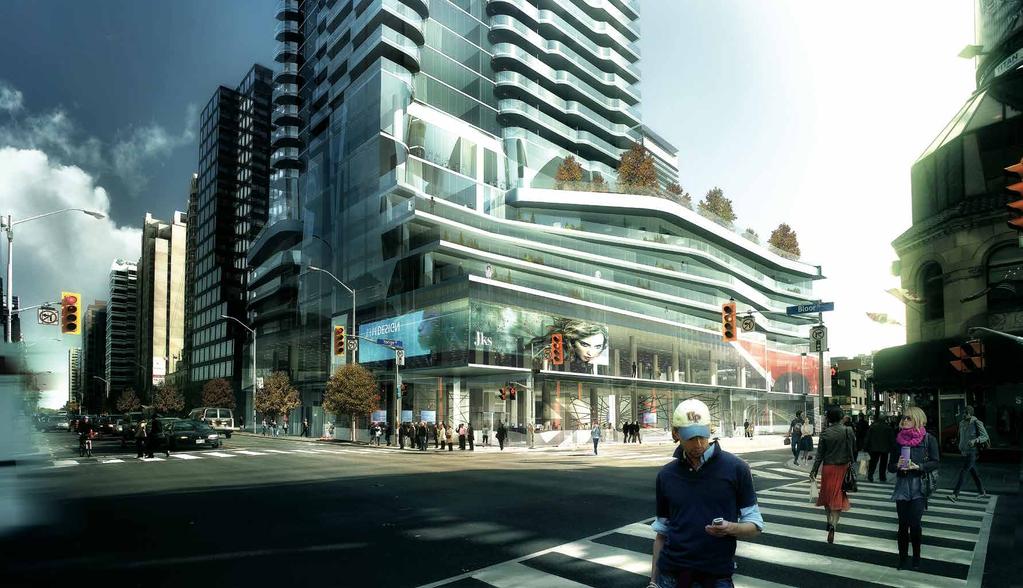 giving visibility a whole new meaning Second Floor Plan BLOOR STREET HAYDEN STREET YONGE STREET ARTISTIC RENDERING OF VIEW FROM YONGE AND BLOOR When the longest street in Canada (Yonge) meets the