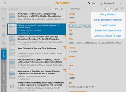 Endnote for ipad is an app available from the itunes