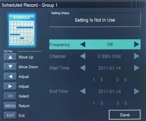 PVR and Timeshift Operation (Cont.) 41 Instant Recording Using Recording function you will be able to record from the DTV input.