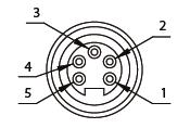 BUS SYSTEMS General Specifications for Bus Cordsets DeviceNet Cordsets Male Female DeviceNet ⅞ 1 = Bare (Shield) 2 = Red (+Voltage) 3 = Black ( Voltage) 4 = White (CAN_H) 5 = Blue (CAN_L) Male Female