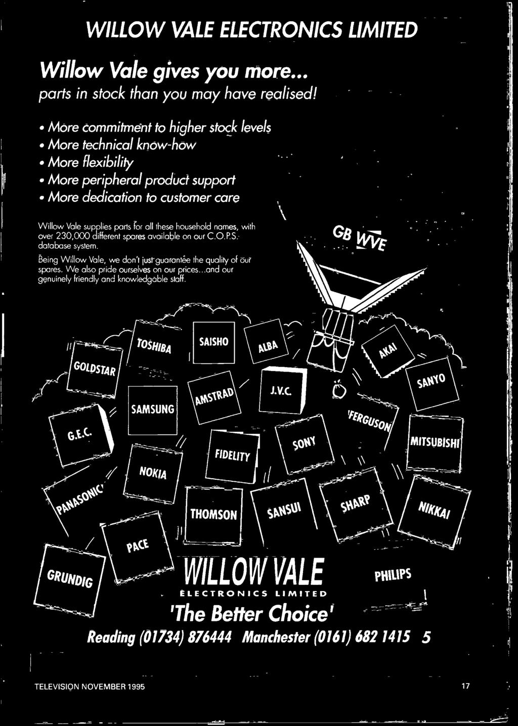 Being Willow Vale, we don't just -guarantee the quality of our spares. We also pride ourselves on our prices.