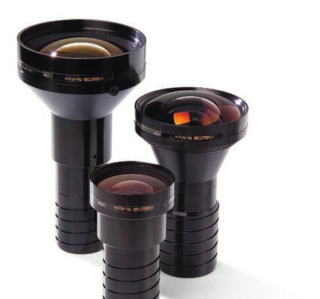Nuiew Replacement Lenses Navitar s Nuiew lenses replace the projector s existing prime lens to produce bright, sharp images.