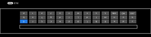 ) Use the software keyboard when you need to input text at TV Name Setting. Software Keyboard ABC Switches character to uppercase. If "abc" is pressed again, switches character to lowercase.