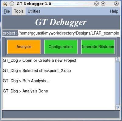 11. The last step is to generate the bitstream. (*) the folder C:\Temp should be present otherwise GT_DEBUGGER will give an error. This requirement will be removed in GT_DEBUGGER GUI next release.
