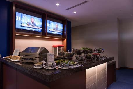 The Delta Suite Level features 4 flat screen Tvs, built in