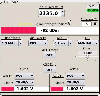 When AGC Zero is enabled, the signal strength display switches to (Relative) Signal Strength Indicator, now reading 0 db at the input signal level that was present when AGC Zero was enabled, and
