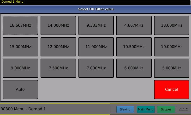 4.4.3 Touchscreen IF SAW Filter Selection SAW IFBW selection via the front panel Touch Screens is performed as shown in Figures 4-14.