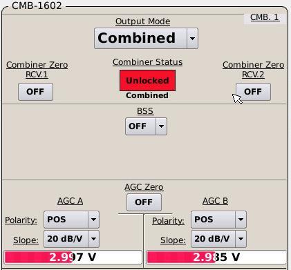 5.1.2 Touch Screen Output Mode Combiner Output Mode selection using the Touch Screens is shown in Figure 5-4. Touching Combiner Mode on the keyboard and then Chan.1, Chan.