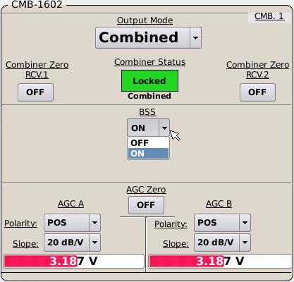 When the combiner is Unlocked and BSS is not activated, the combiner will still output a "combined" signal.