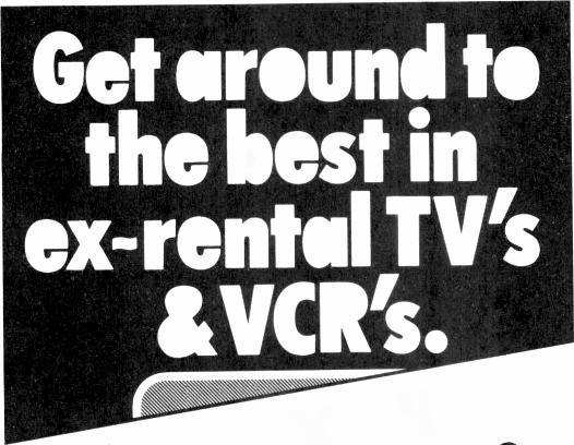 Get around to the best in ex-rental TV's &VCR's. \\4. \' MING S Get around to CELTEL for choice, quality and the margins you can really profit from. Find us just 5 minutes from Junc.