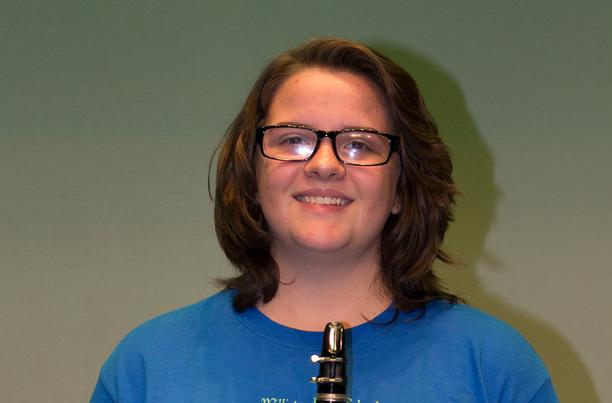 She plays trumpet in band and jazz band.