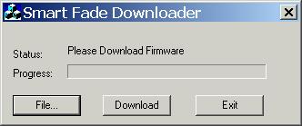 Step 4: Start the USB Download application you downloaded from the ETC Web site. The application should display Please Load Firmware File in the status line.