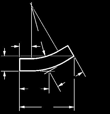 Outside Bend Height R Insert "VI" for 4" - 7" 4" 5" 6" 7" Vert. Inside Bend in./(mm) in./(mm) in./(mm) in./(mm) in./(mm) in./(mm) in. (mm) Catalog No.