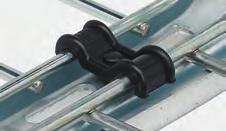 45) Conduit connector is designed to connect conduit to the side or bottom of FLEXTRAY Conduit bushing will remain outside of tray